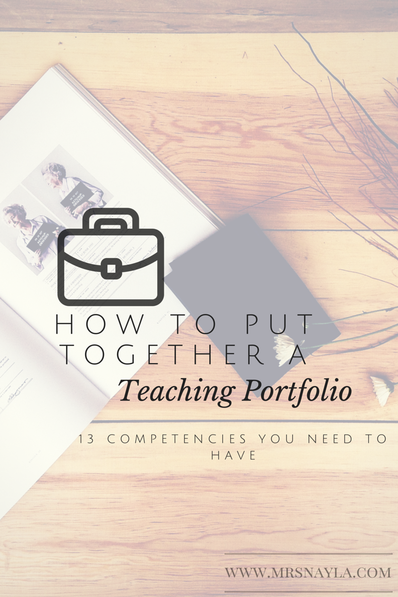 How to put together a teaching portfolio: 13 competencies you need to have